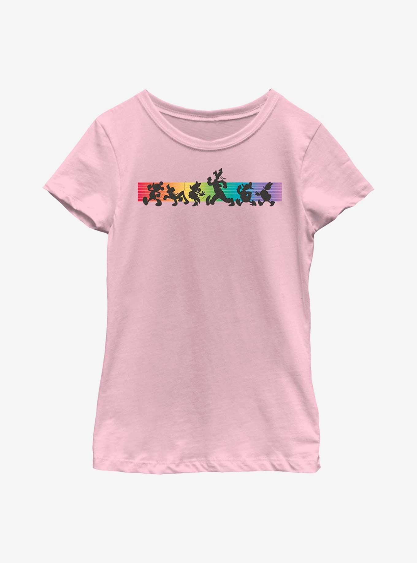 Disney Mickey Mouse Whole Crew Rainbow Line Youth T-Shirt, , hi-res