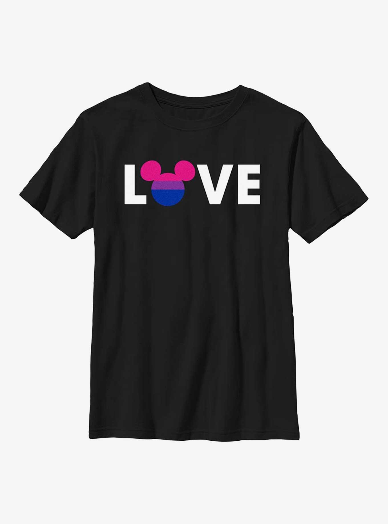 Disney Mickey Mouse Bisexual Flag Love Youth T-Shirt, BLACK, hi-res