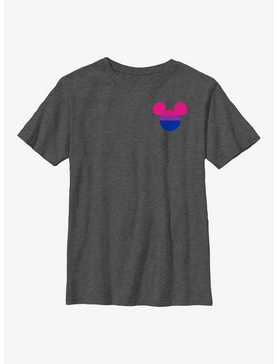 Disney Mickey Mouse Bisexual Pride Mickey Ears Youth T-Shirt, , hi-res