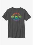 Disney Mickey Mouse Rainbow Badge Youth T-Shirt, CHAR HTR, hi-res