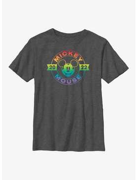 Disney Mickey Mouse Rainbow Badge Youth T-Shirt, , hi-res