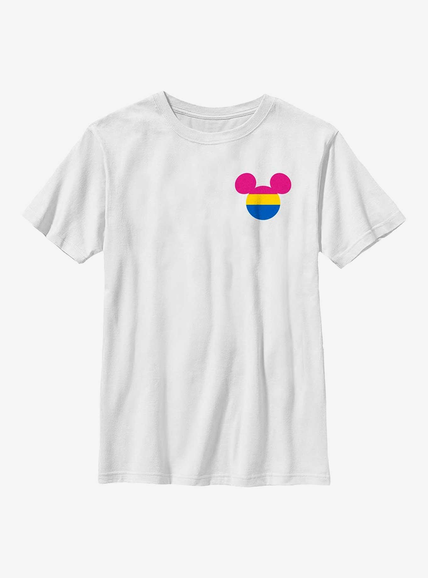 Disney Mickey Mouse Pansexual Badge Youth T-Shirt, , hi-res