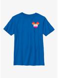 Disney Mickey Mouse Pride Lesbian Mickey Badge Youth T-Shirt, ROYAL, hi-res