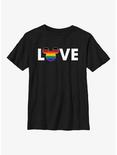 Disney Mickey Mouse Rainbow Love Youth T-Shirt, BLACK, hi-res