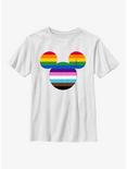 Disney Mickey Mouse Rainbow Mickey Youth T-Shirt, WHITE, hi-res