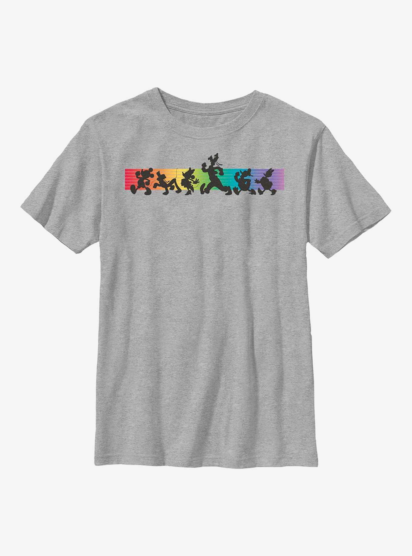 Disney Mickey Mouse Whole Crew Rainbow Line Youth T-Shirt, , hi-res