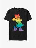 Disney Minnie Mouse Rainbow Fill T-Shirt, BLACK, hi-res
