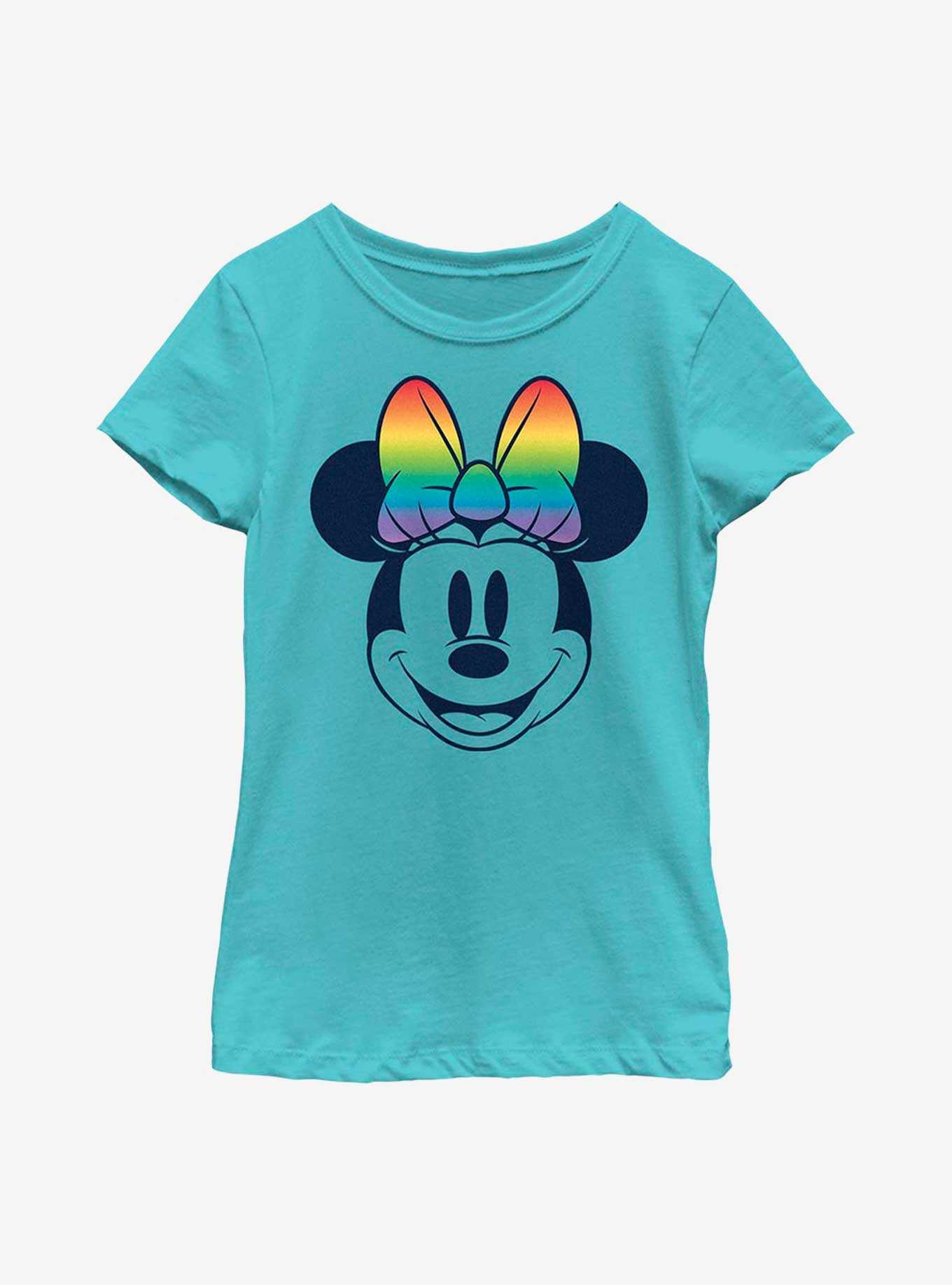 Disney Minnie Mouse Rainbow Bow Fill Youth T-Shirt, , hi-res