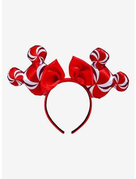 Disney Candy Cane Minnie Mouse Ears - BoxLunch Exclusive, , hi-res