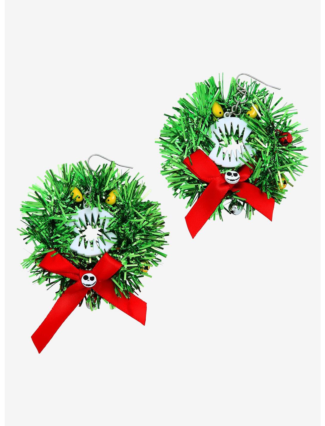 Disney The Nightmare Before Christmas Man-Eating Wreath Earrings - BoxLunch Exclusive, , hi-res