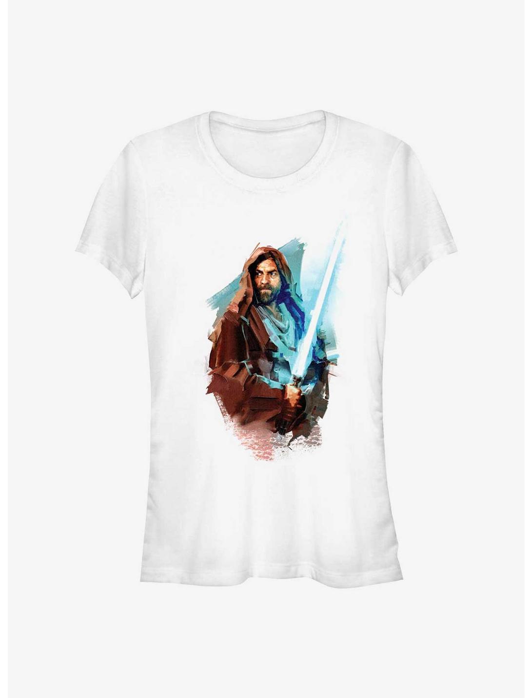 Star Wars Obi-Wan Kenobi Paint Girls T-Shirt, WHITE, hi-res