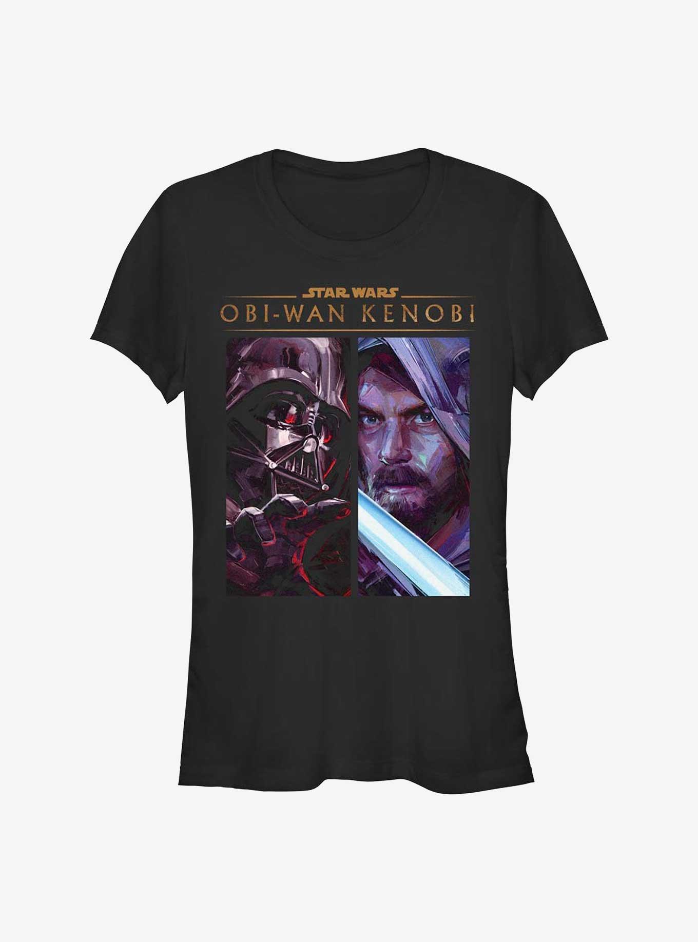 Star Wars Obi-Wan Kenobi Clash Of Strength Girls T-Shirt, BLACK, hi-res