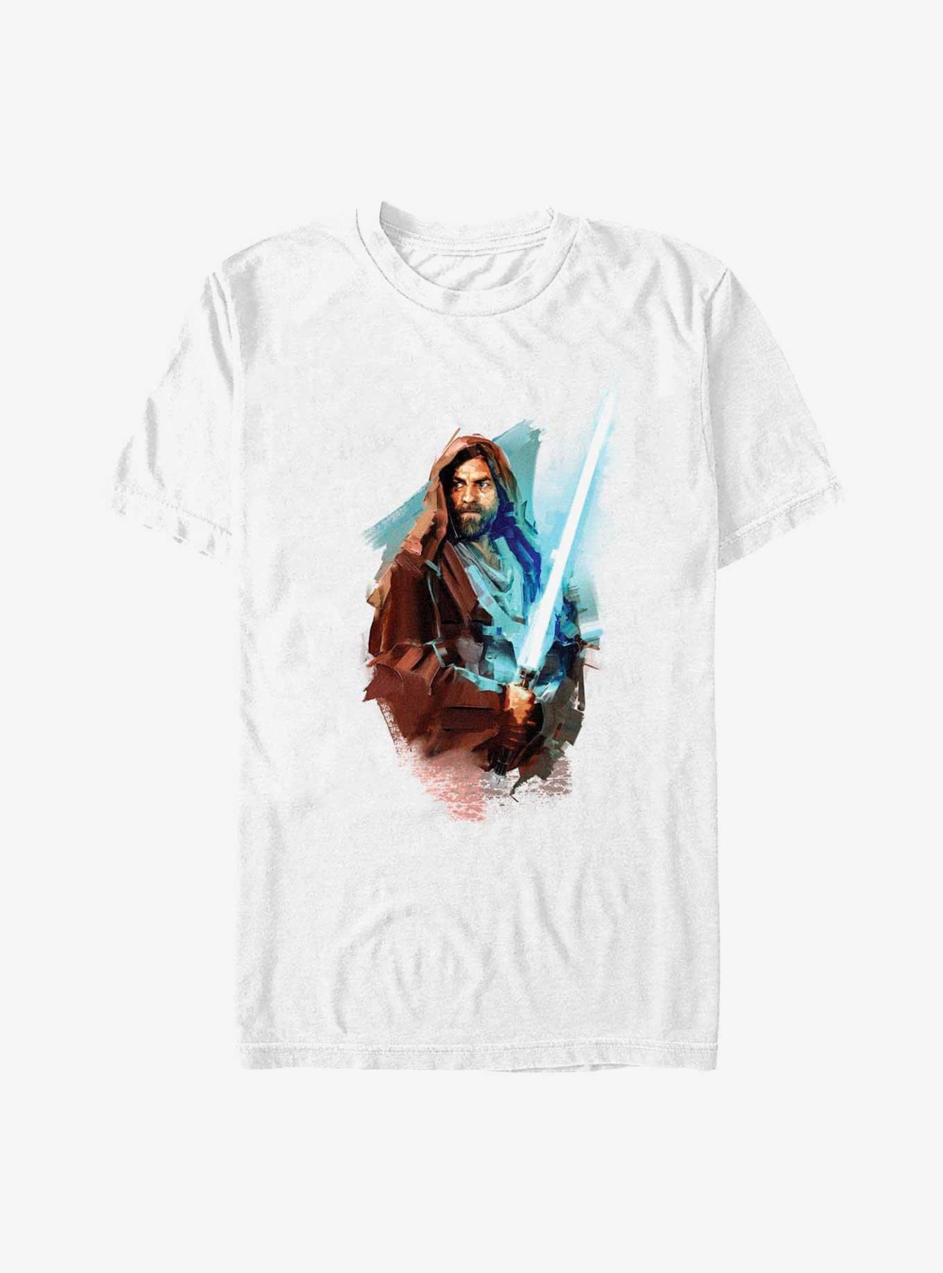 Star Wars Obi-Wan Kenobi Paint T-Shirt, WHITE, hi-res