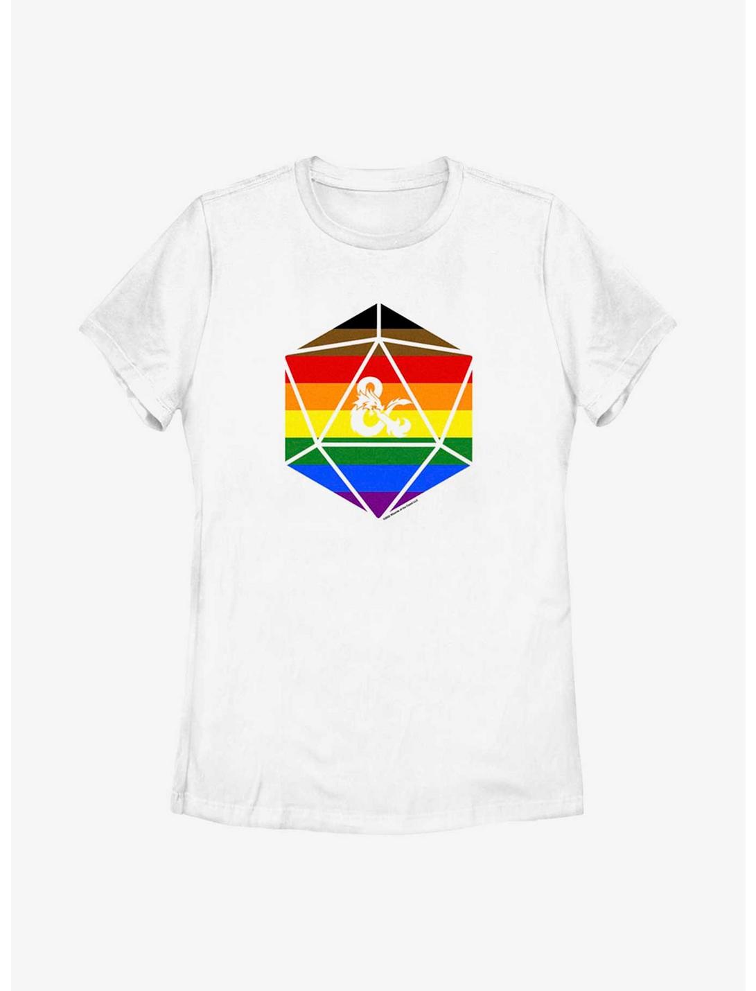 Dungeons And Dragons Pride D20 Flag T-Shirt, WHITE, hi-res
