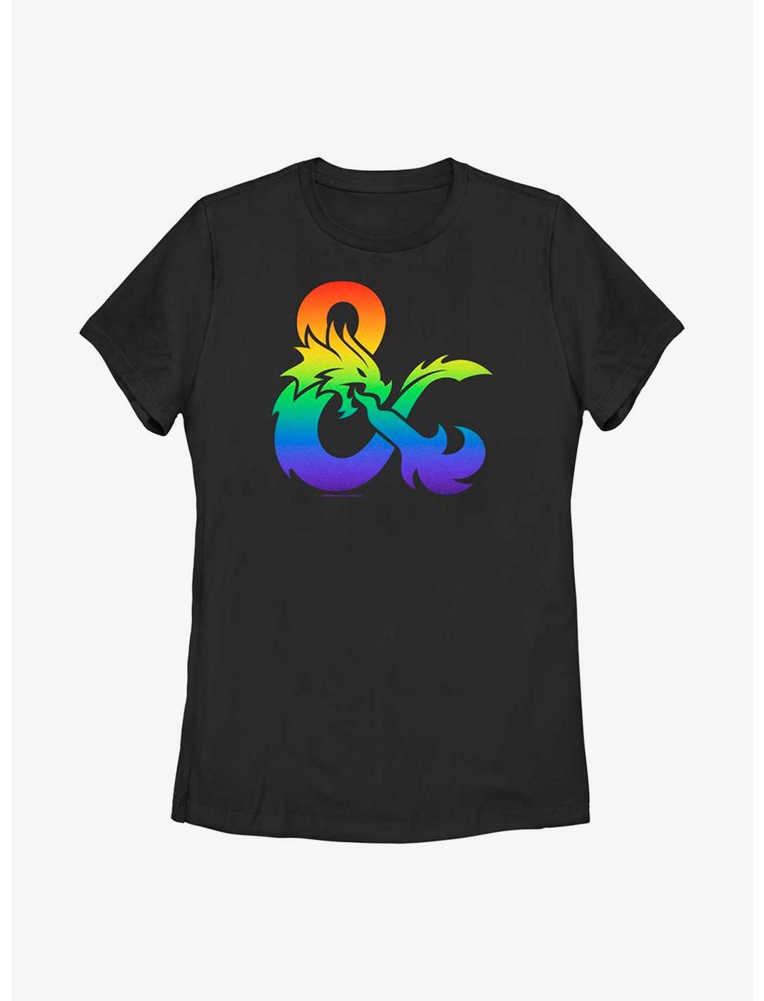 Dungeons And Dragons Pride Gradient Logo T-Shirt, BLACK, hi-res