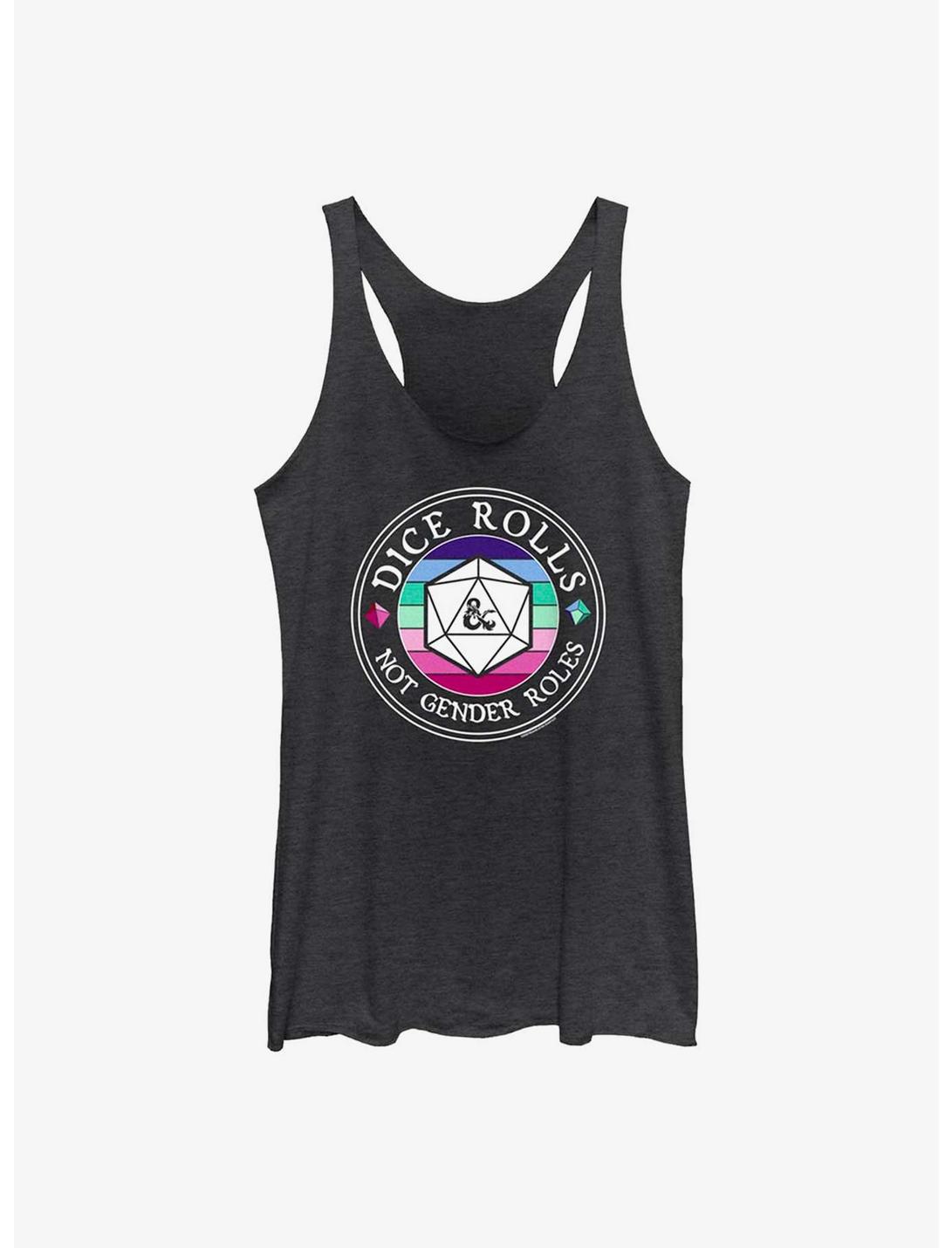 Dungeons And Dragons Dice Rolls Not Gender Roles Tank Top, BLK HTR, hi-res