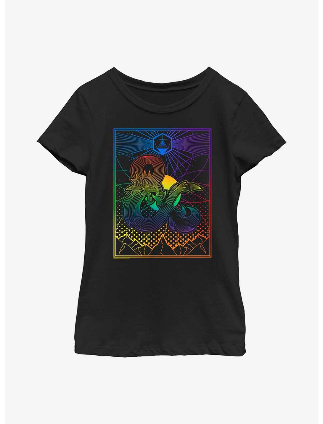 Dungeons And Dragons Gradient Landscape Youth T-Shirt, BLACK, hi-res