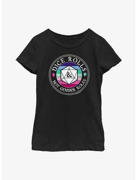 Dungeons And Dragons Dice Rolls Not Gender Roles Youth T-Shirt, , hi-res