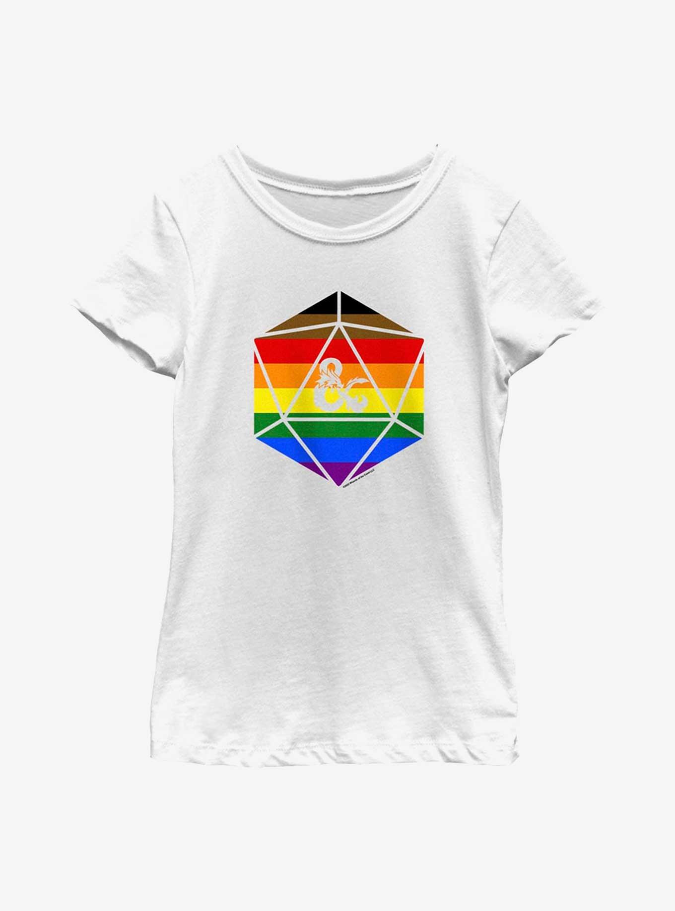 Dungeons And Dragons Pride D20 Flag Youth T-Shirt, , hi-res