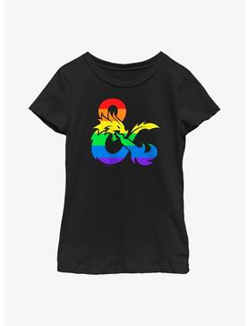 Dungeons And Dragons Pride Flag Logo Youth T-Shirt, , hi-res