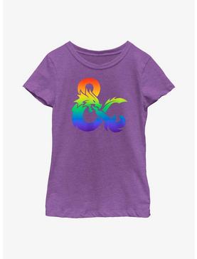 Dungeons And Dragons Pride Gradient Logo Youth T-Shirt, , hi-res