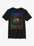 Dungeons And Dragons Gradient Landscape Youth T-Shirt, BLACK, hi-res