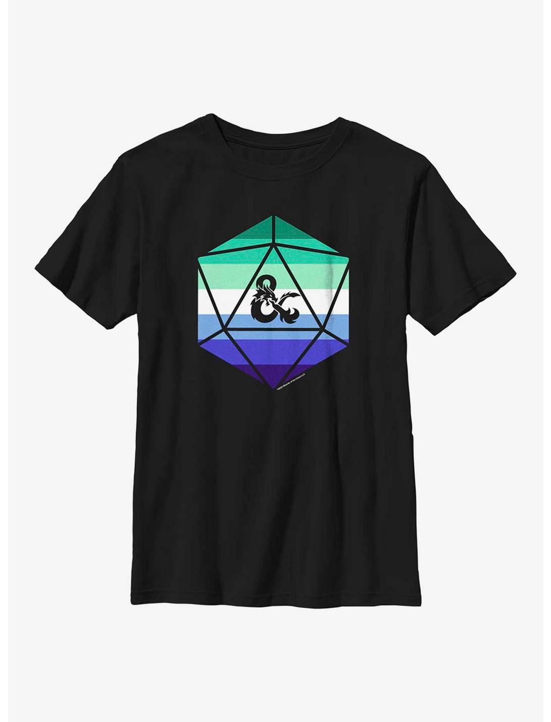 Dungeons And Dragons Gay D20 Youth T-Shirt, BLACK, hi-res