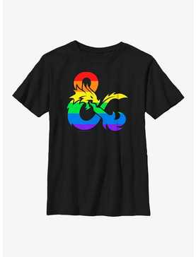 Dungeons And Dragons Pride Flag Logo Youth T-Shirt, , hi-res