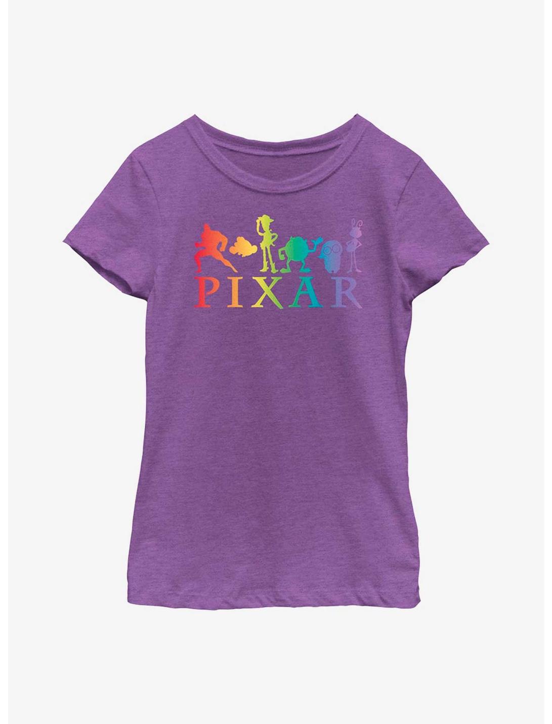 Pixar Rainbow Lineup Youth T-Shirt, PURPLE BERRY, hi-res