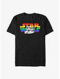 Star Wars Logo And Stormtroopers T-Shirt, BLACK, hi-res
