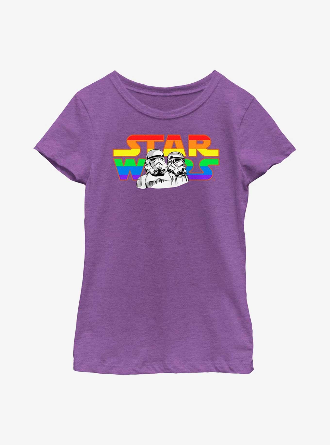 Star Wars Logo And Stormtroopers Youth T-Shirt, , hi-res
