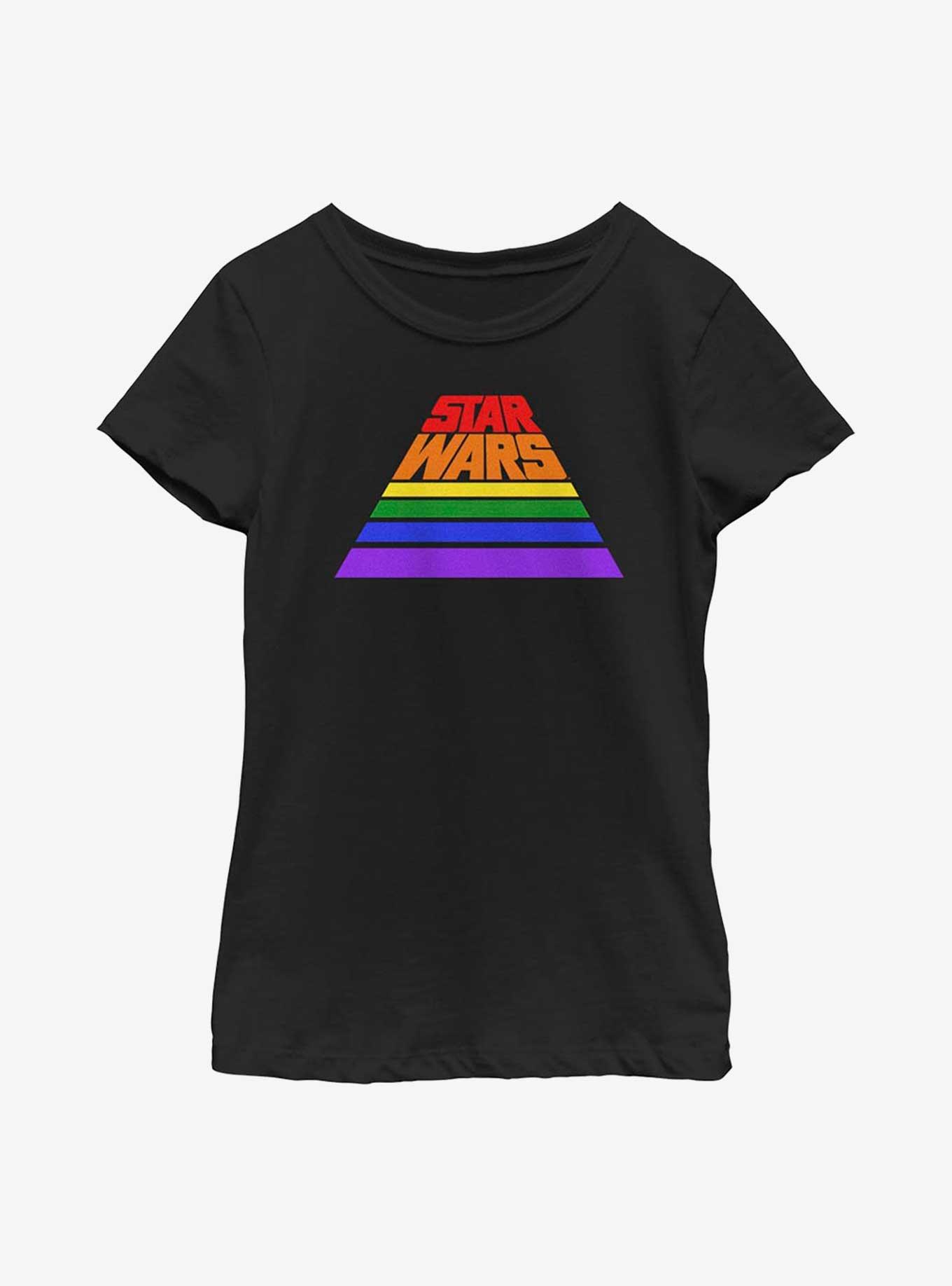 Star Wars Rainbow Intro Logo Youth T-Shirt, , hi-res