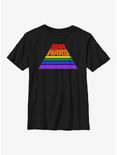 Star Wars Rainbow Intro Logo Youth T-Shirt, BLACK, hi-res