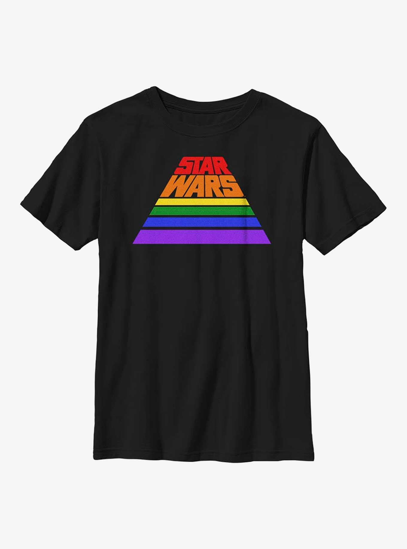 Star Wars Rainbow Intro Logo Youth T-Shirt, , hi-res