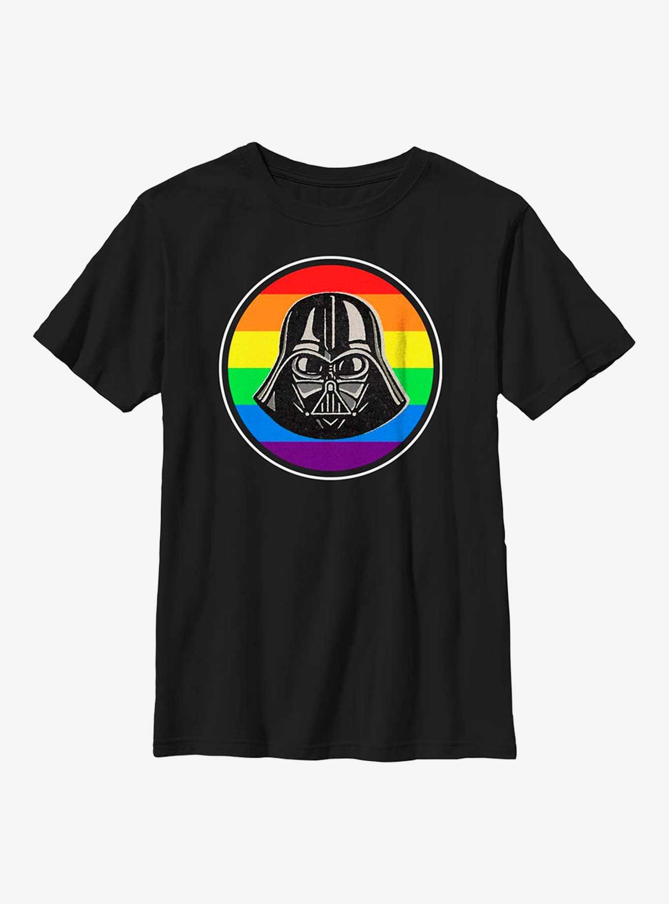 Star Wars Darth Vader Pride Badge Youth T-Shirt, BLACK, hi-res