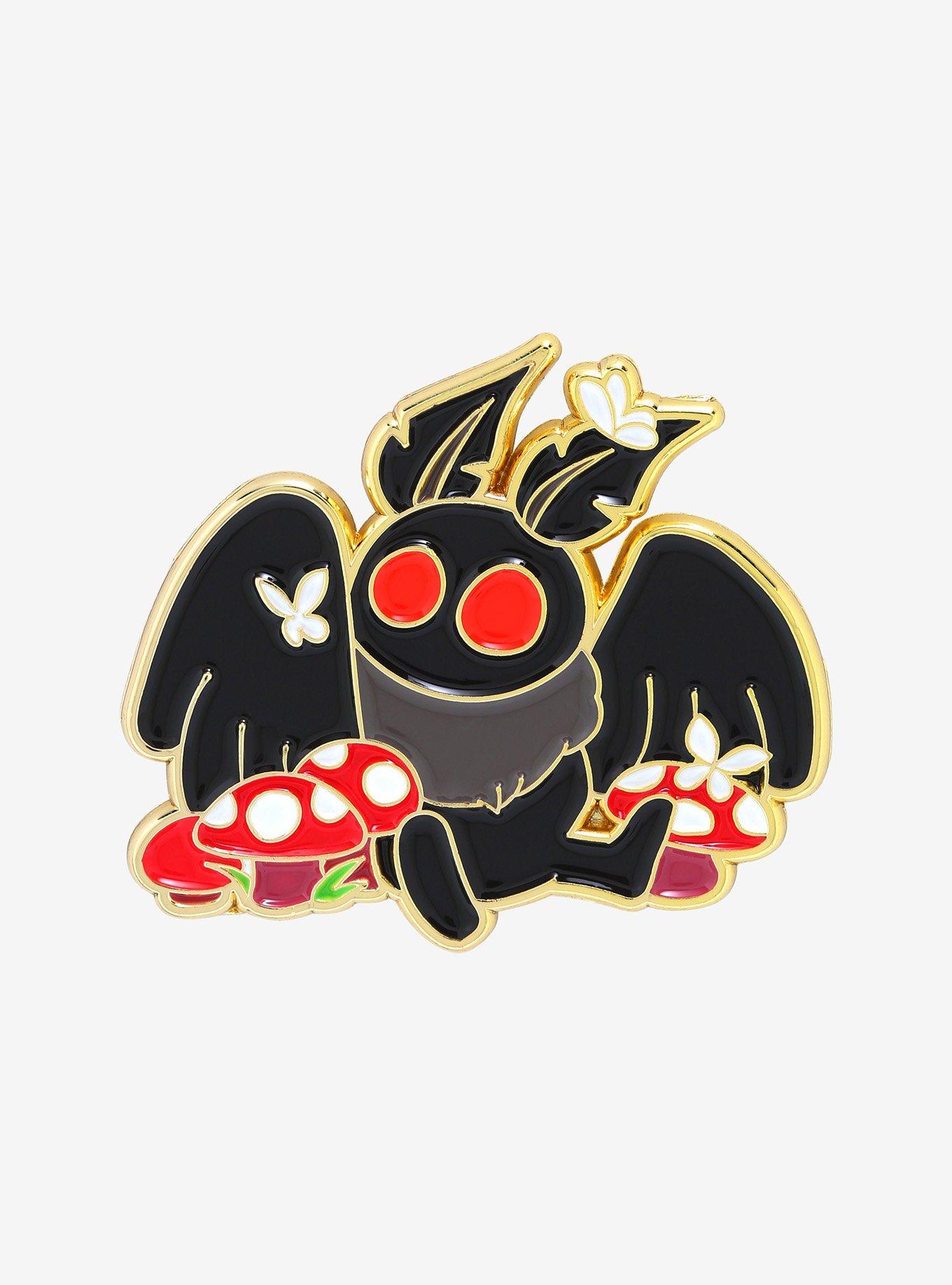 Chibi Mothman with Mushrooms Enamel Pin - BoxLunch Exclusive, , hi-res