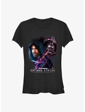 Star Wars Obi-Wan Kenobi Galaxy Face-Off Girls T-Shirt, BLACK, hi-res