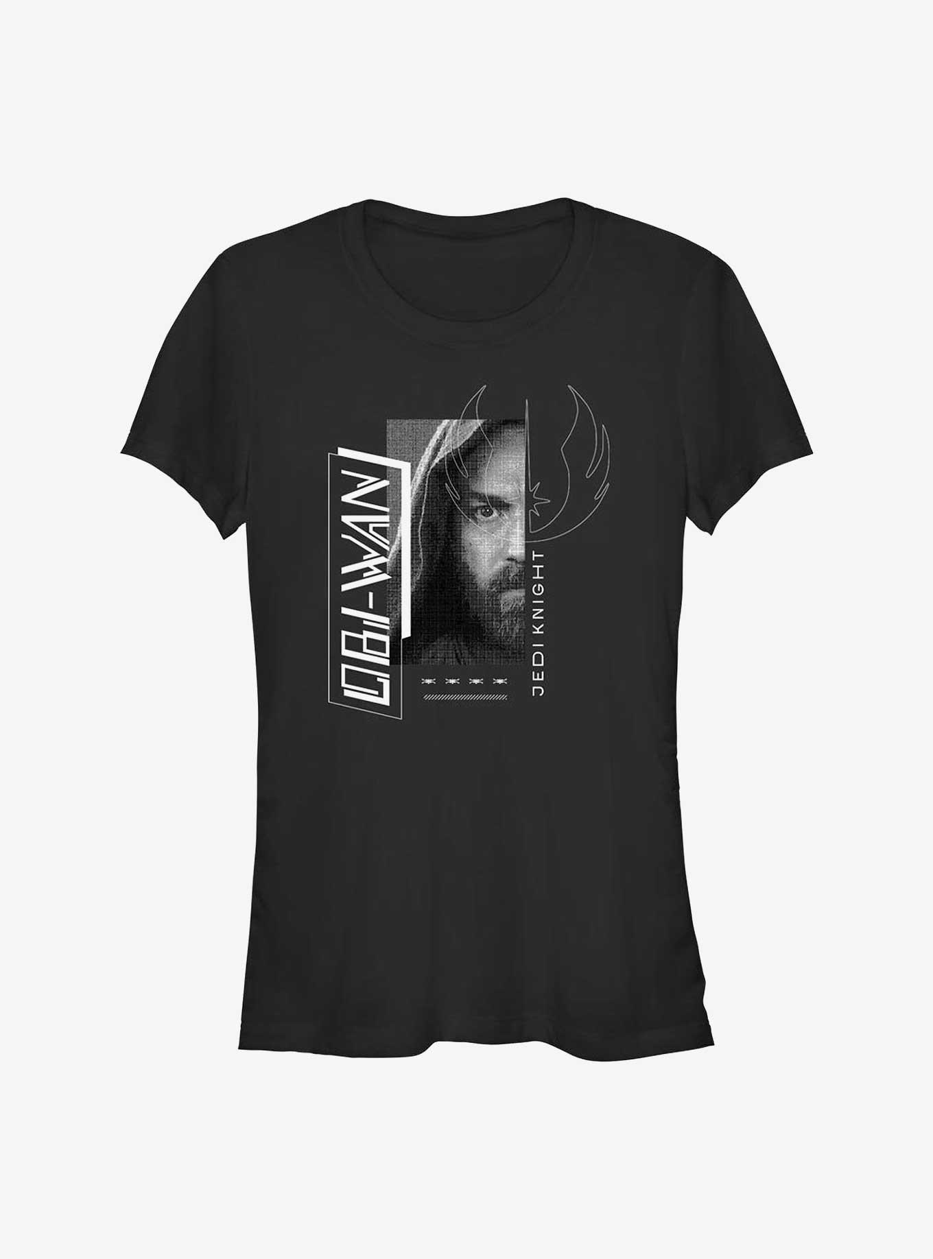 Star Wars Obi-Wan Kenobi Jedi Knight Portrait Girls T-Shirt, BLACK, hi-res