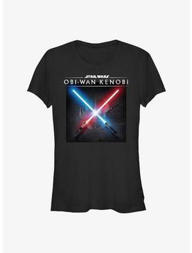 Star Wars Obi-Wan Kenobi Lightsaber Clash Girls T-Shirt, BLACK, hi-res
