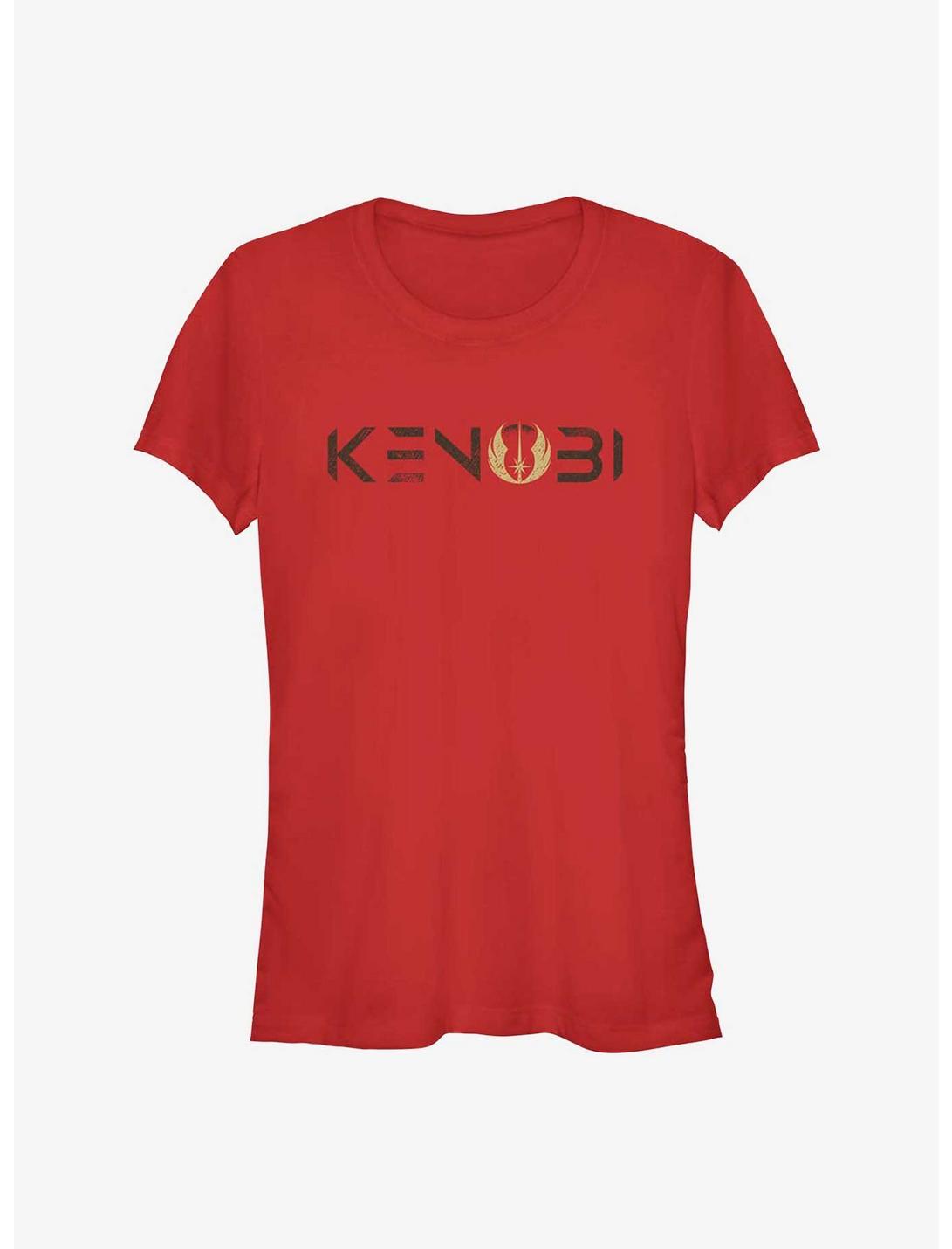 Star Wars Obi-Wan Kenobi Jedi Crest Logo Girls T-Shirt, RED, hi-res