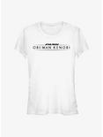Star Wars Obi-Wan Kenobi Logo Girls T-Shirt, WHITE, hi-res