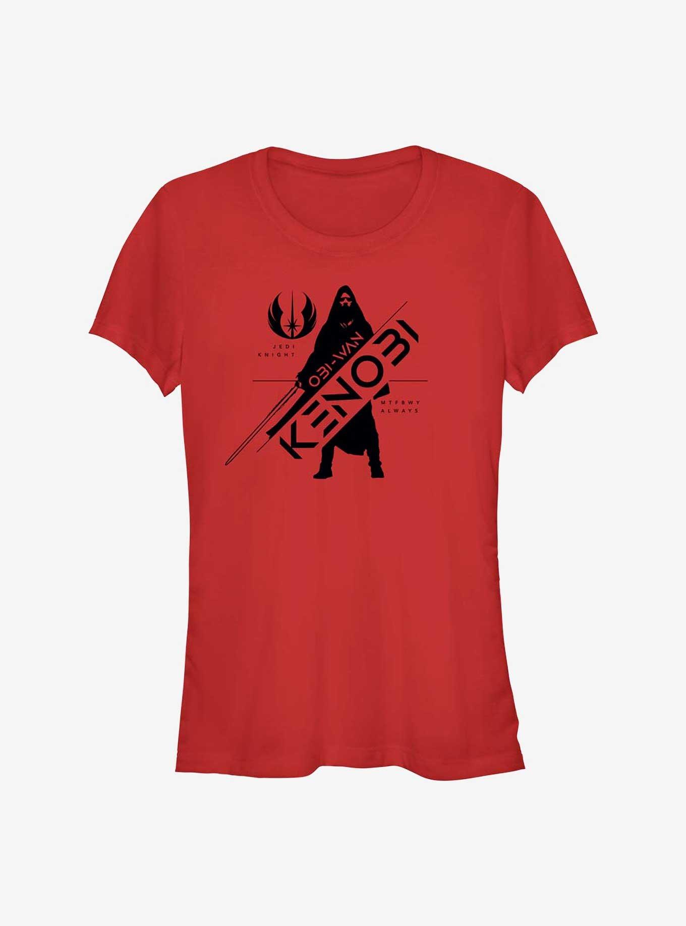 Star Wars Obi-Wan Kenobi Obi-Wan Silhouette Girls T-Shirt, RED, hi-res