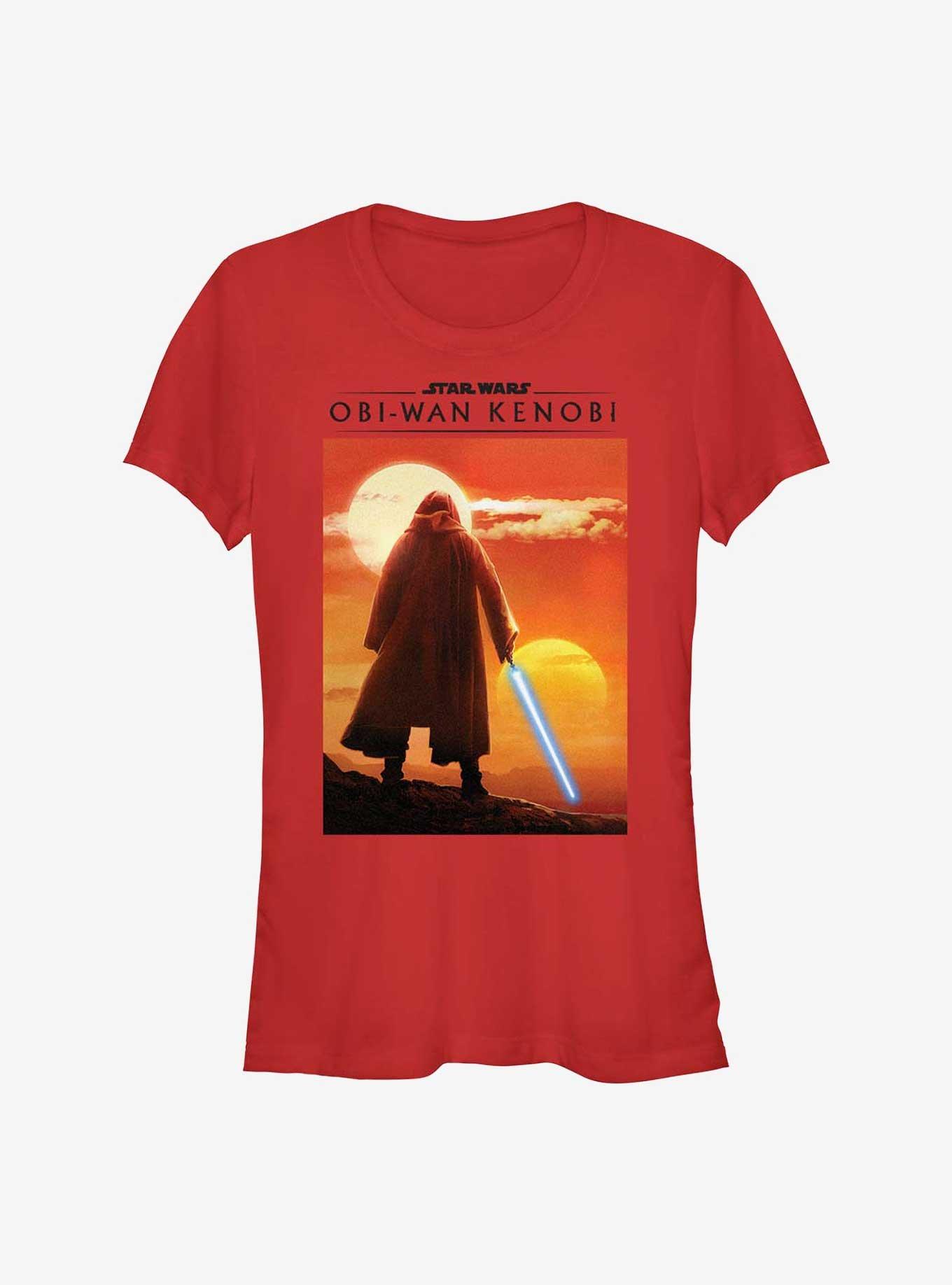 Star Wars Obi-Wan Kenobi Over The Hills Girls T-Shirt, RED, hi-res