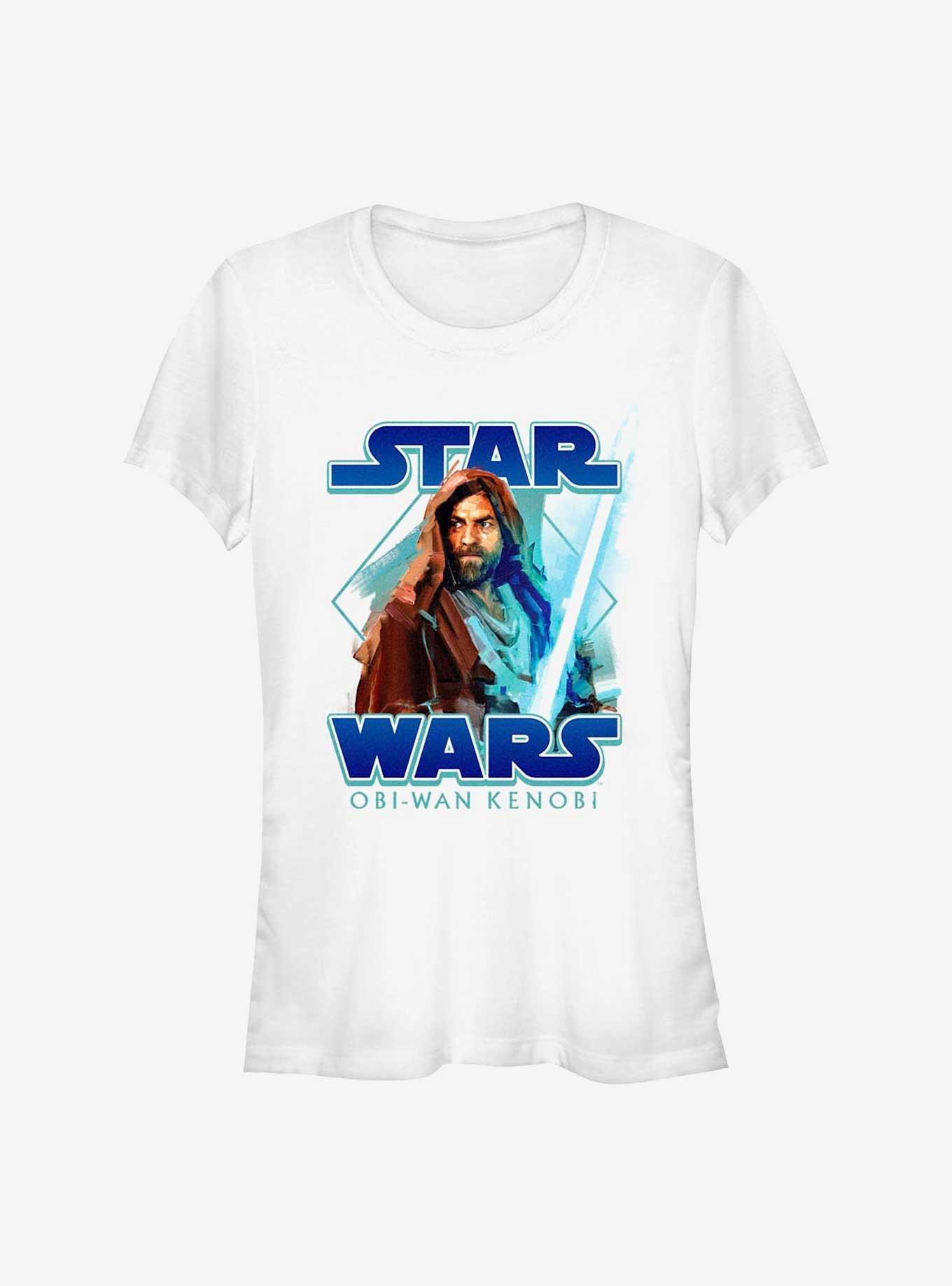Star Wars Obi-Wan Kenobi Painted Jedi Girls T-Shirt, WHITE, hi-res