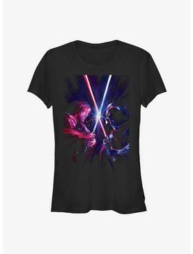 Star Wars Obi-Wan Kenobi Saber Clash Girls T-Shirt, BLACK, hi-res