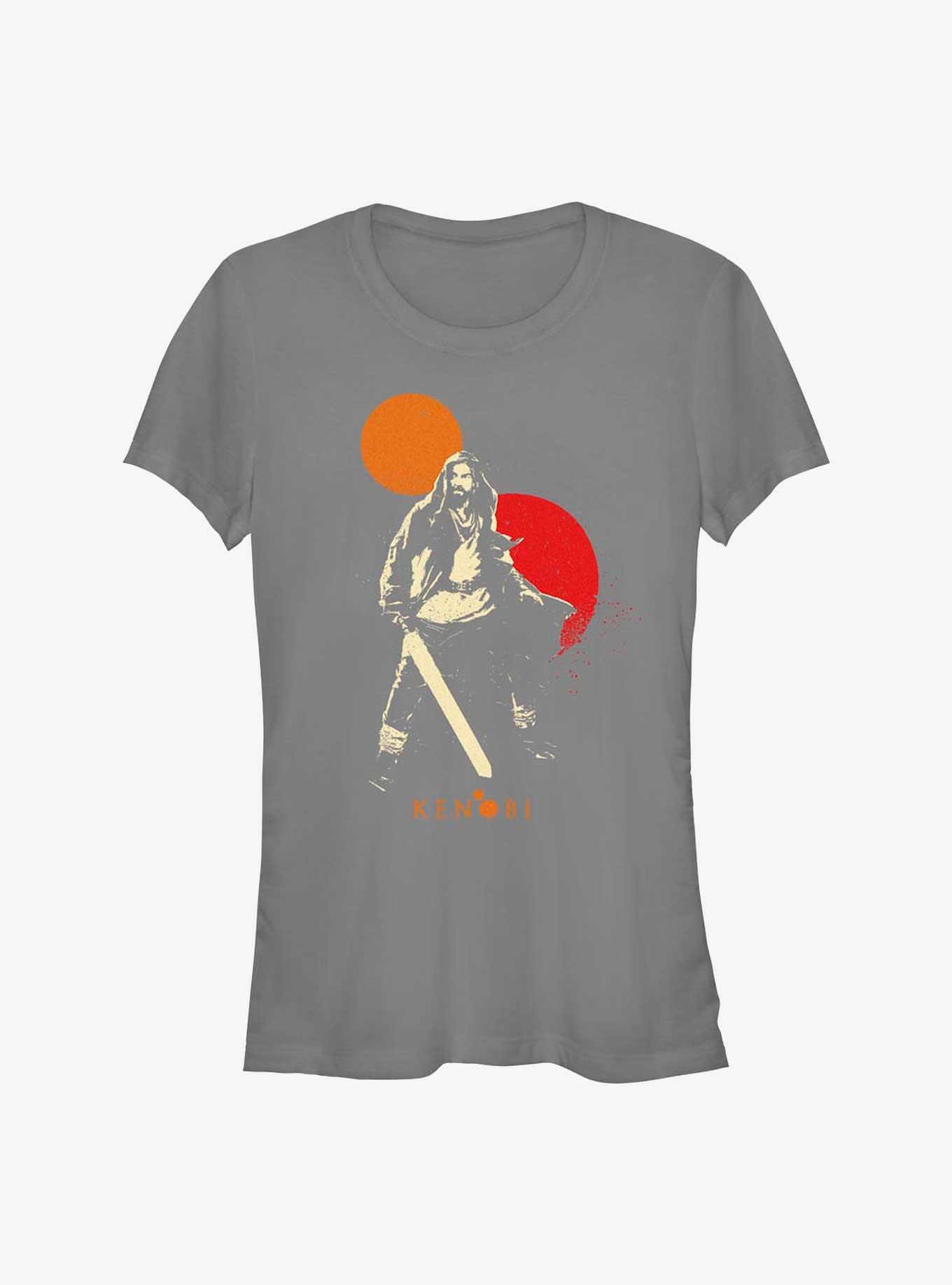 Star Wars Obi-Wan Kenobi Two Suns Hero Girls T-Shirt, CHARCOAL, hi-res