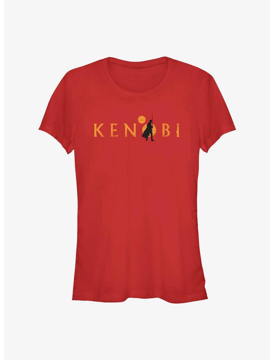 Star Wars Obi-Wan Kenobi Two Suns Logo Girls T-Shirt, RED, hi-res