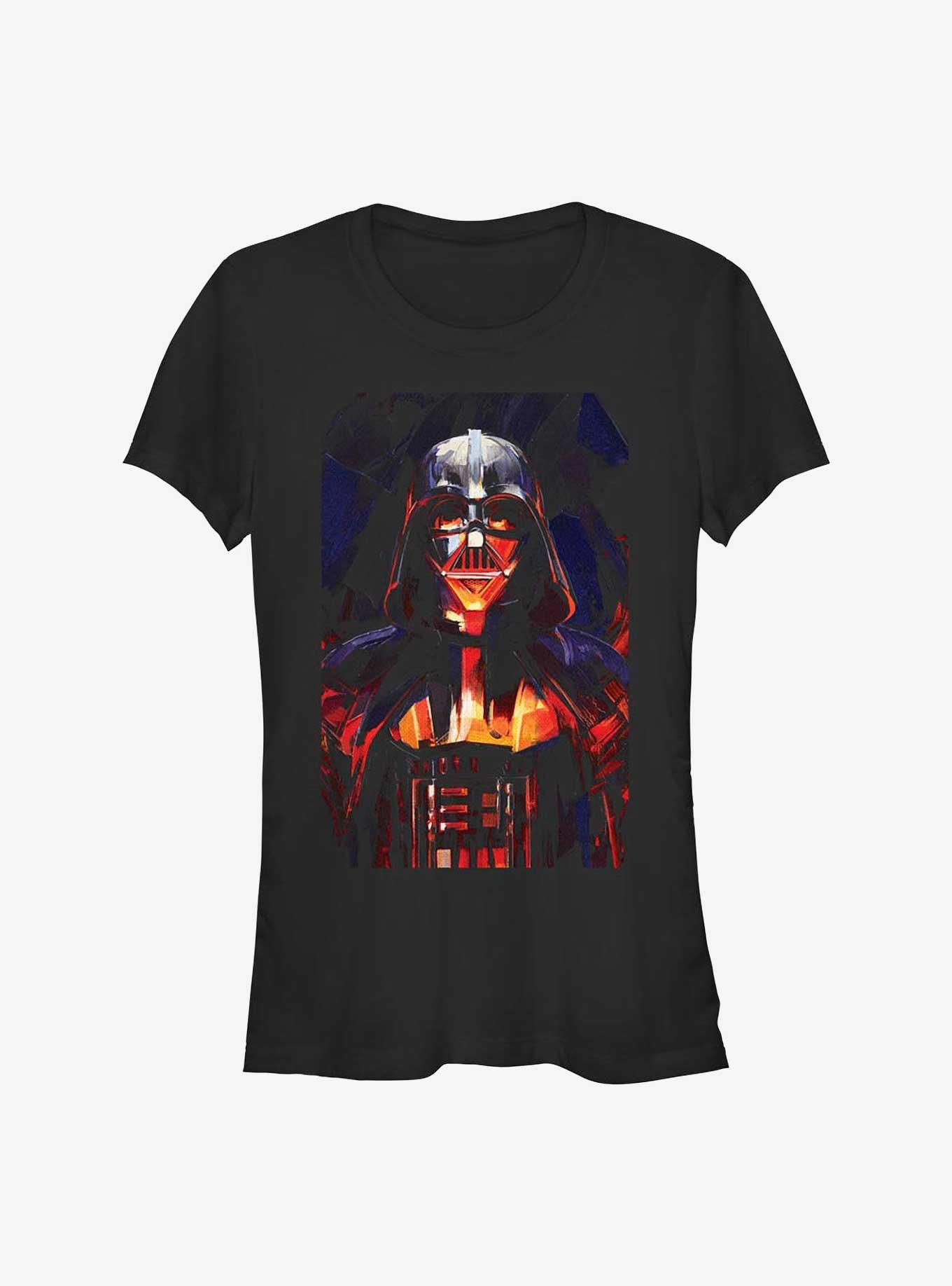 Star Wars Obi-Wan Kenobi Vader Paint Girls T-Shirt, BLACK, hi-res