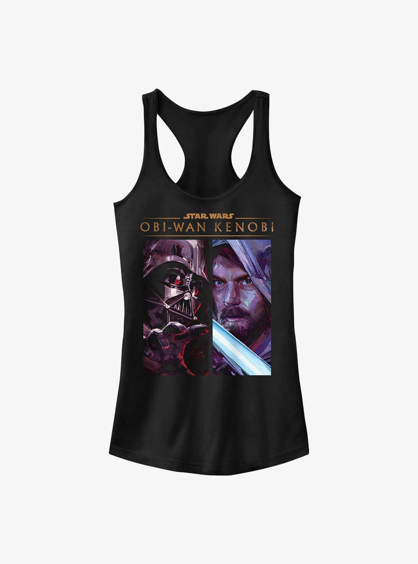 Star Wars Obi-Wan Kenobi Clash Of Strength Girls Tank Top, BLACK, hi-res
