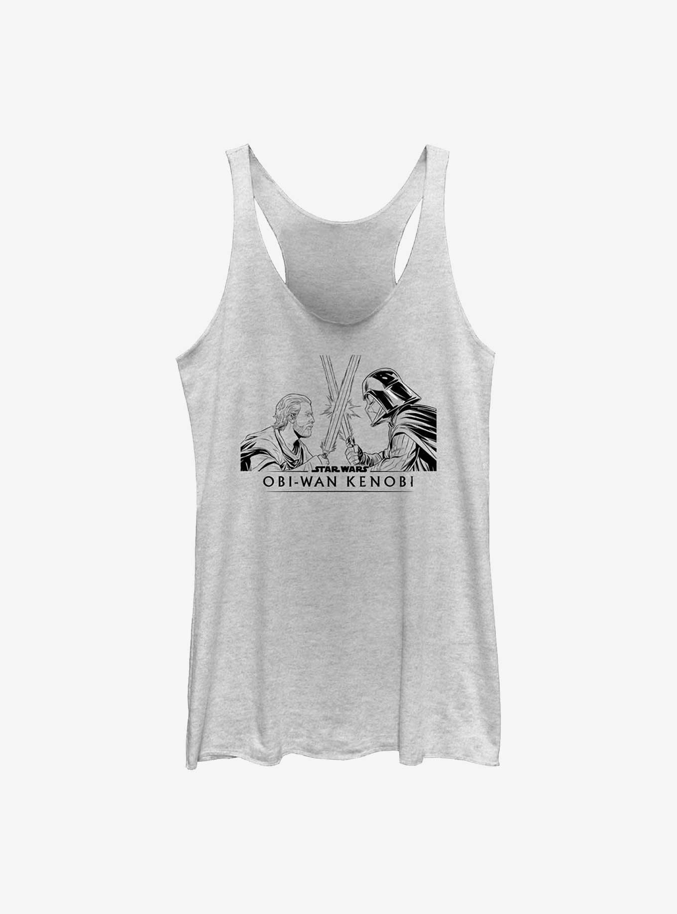 Star Wars Obi-Wan Kenobi Obi Clash Girls Tank Top, WHITE HTR, hi-res